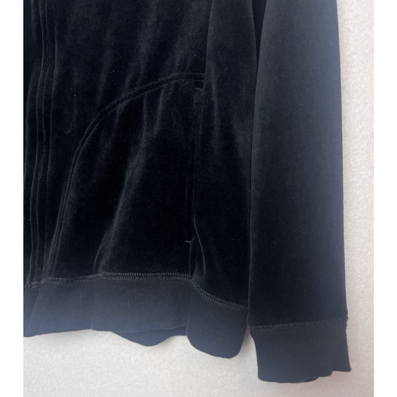 Additions by Chico's Women's Velvet Black Full Zip Long Sleeve Jacket Size 2 (L) - Picture 6 of 7